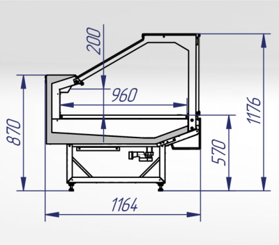Витрина холодильная CRYSPI VENETO CRYSTAL 1875
